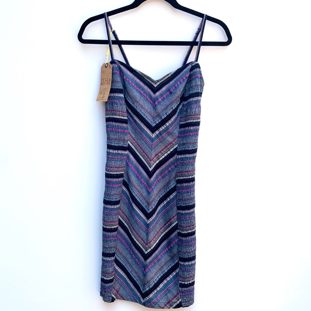 Billabong Chevron Stripe Mini Women's Dress L